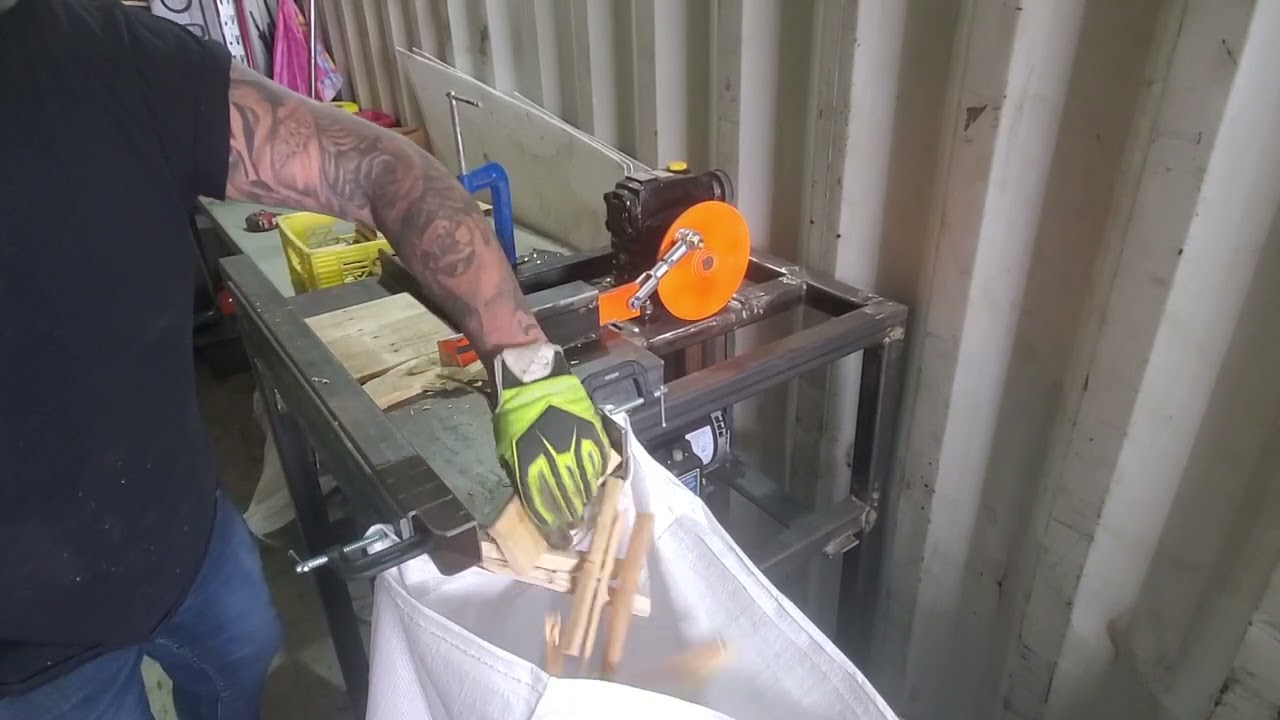 Home Made Kindling Machine in Action 🎬