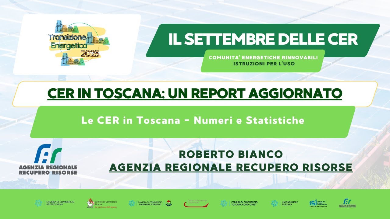 Le CER in Toscana - Numeri e Statistiche