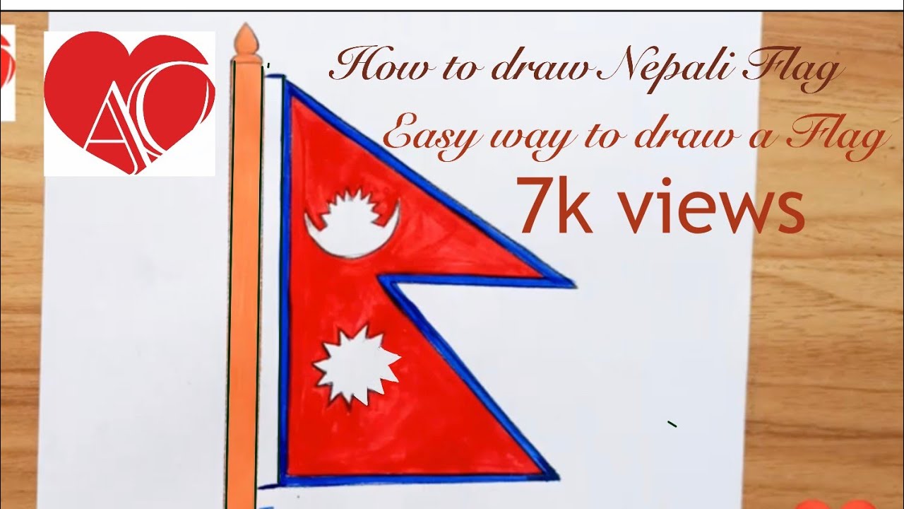 How to draw Flag of Nepal ( easy teqnique)