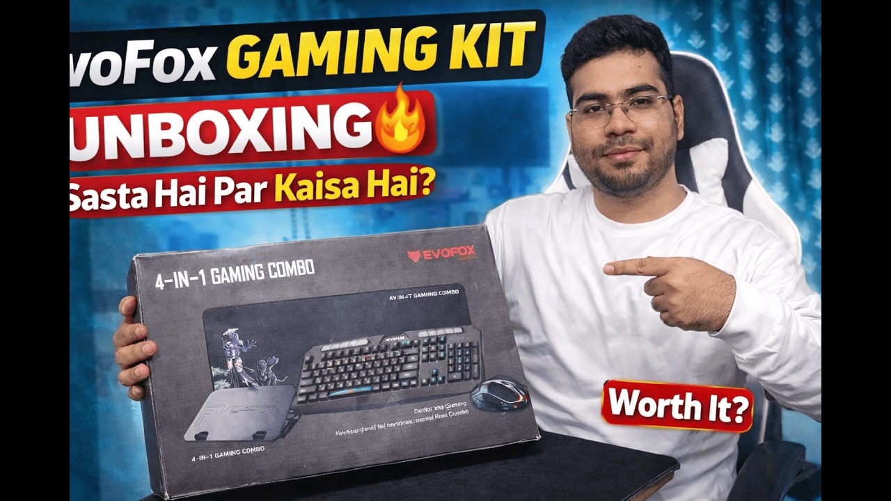 EvoFox Gaming Kit Unboxing 🔥 Sasta Hai Par Kaisa Hai? Honest Review!#evofox #gamingkit #budgetgaming