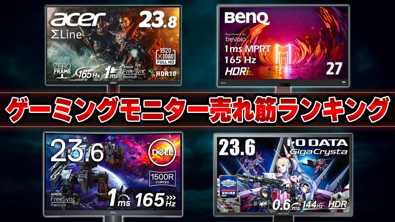 歴代で最も売れたゲーミングモニターランキングTOP8