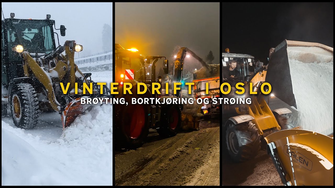Slik foregår vinterdriften i Oslo | brøyting, strøing og bortkjøring av is og snø