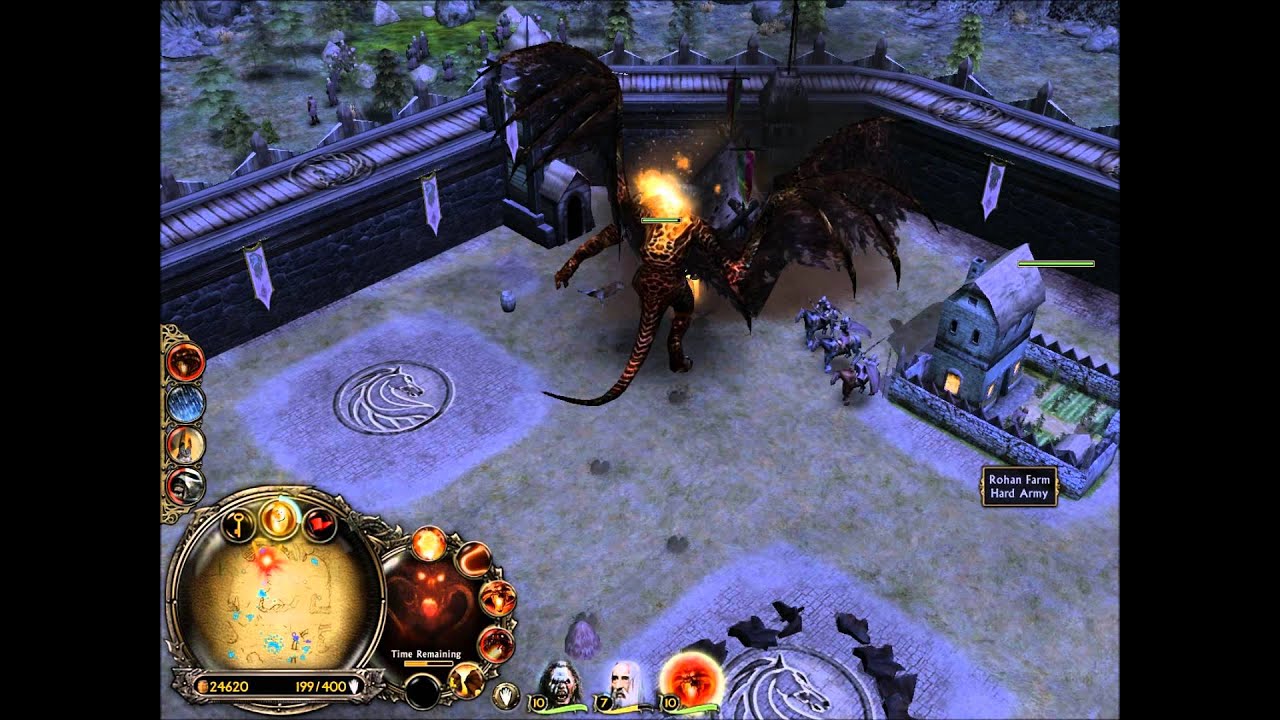 LOTR The Battle For Middle Earth - Destroying a Rohan castle with Balrog