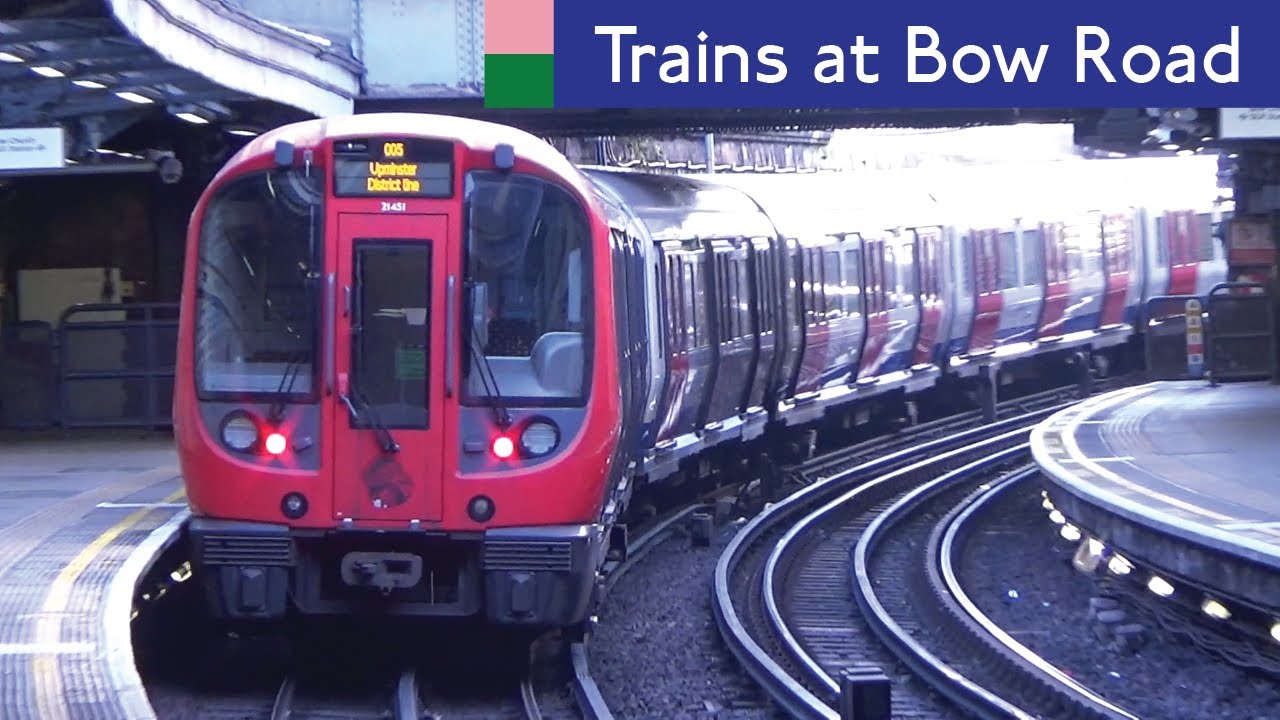 London Underground District And Hammersmith And City Line Trains At Bow Road