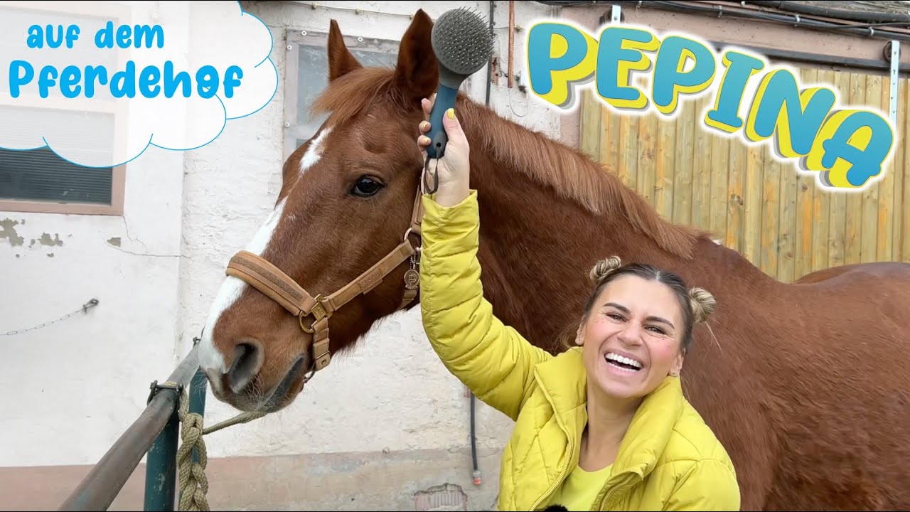 🐴 AUF DEM PFERDEHOF ✨ Pepina lernt vieles über Pferde und reitet das erste Mal 😍