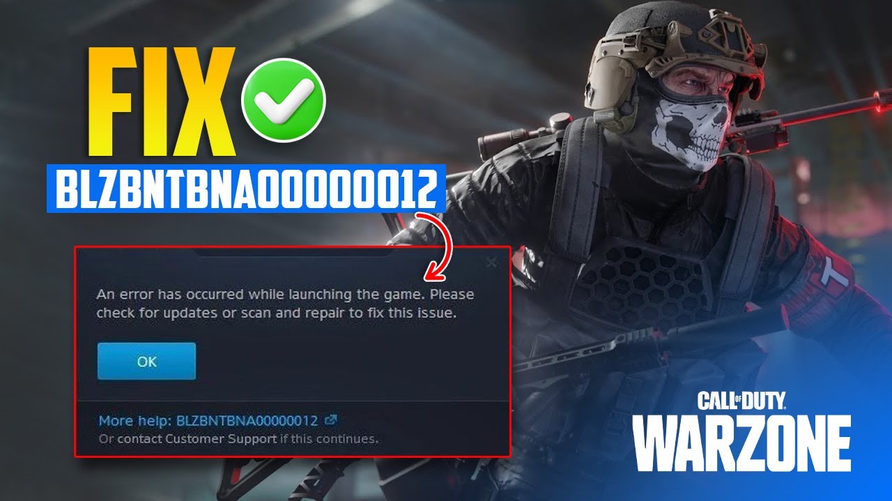 How to Fix BLZBNTBNA00000012 Error in COD Warzone on PC