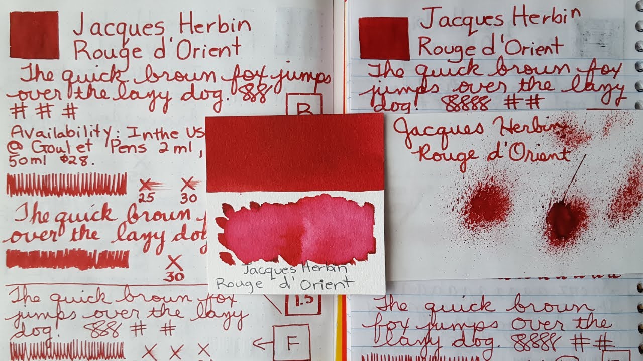 Jacques Herbin - Rouge d'Orient- Ink Profile