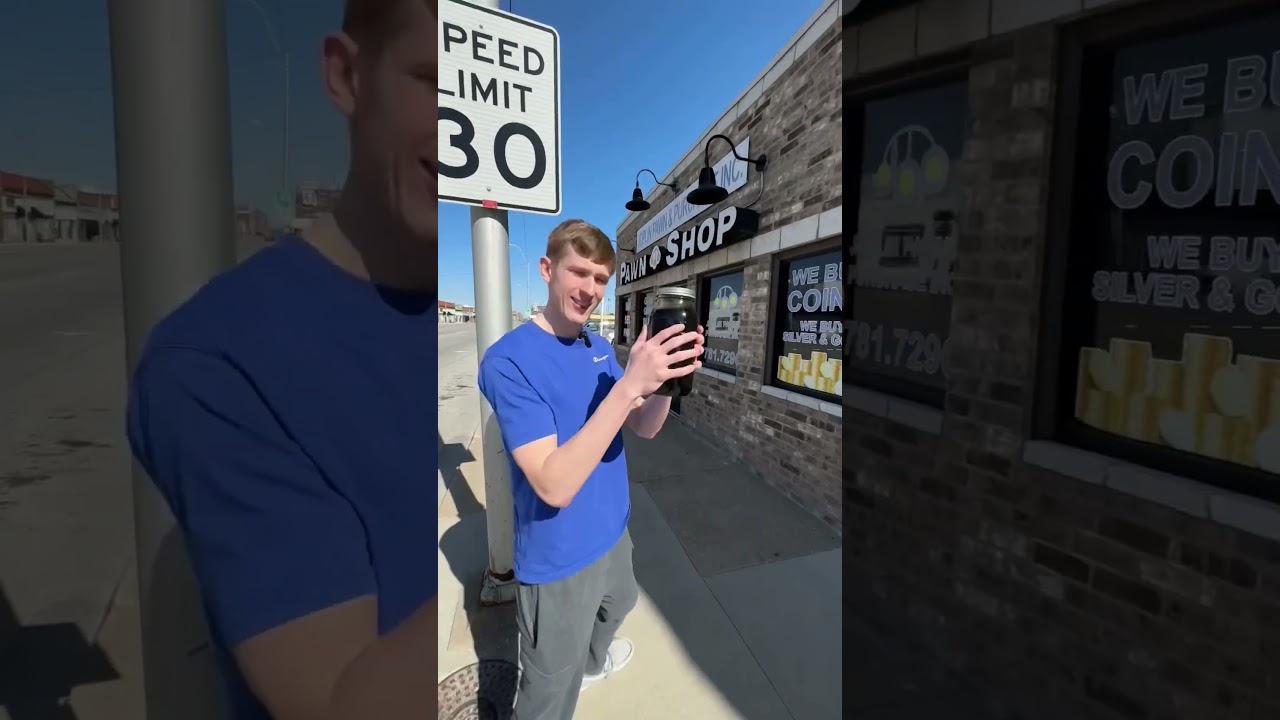 Selling a jar of oil to pawn shop 