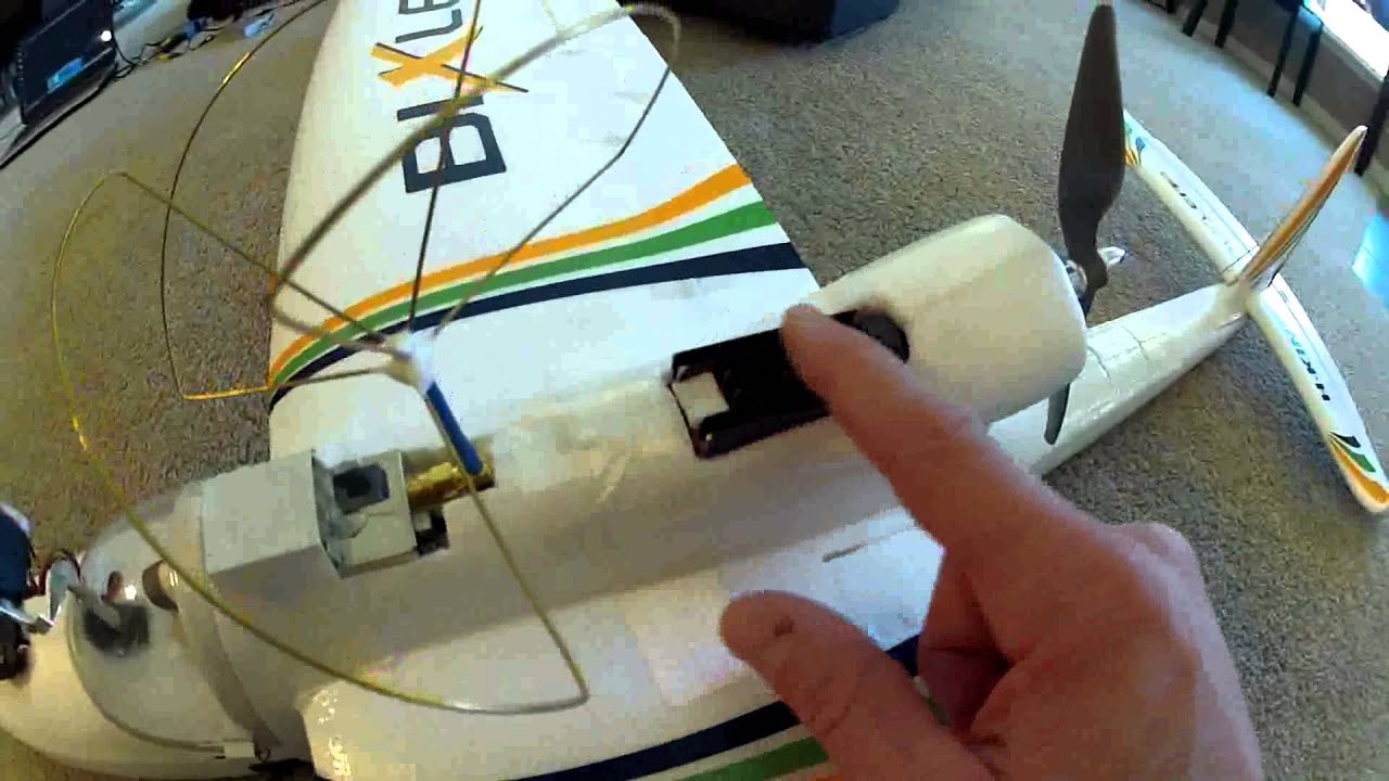 Bixler 2 FPV Setup with Rangelink, Fatshark, HK Mini OSD, 600tvl Sony HAD Cam and Sunsky Video TX.