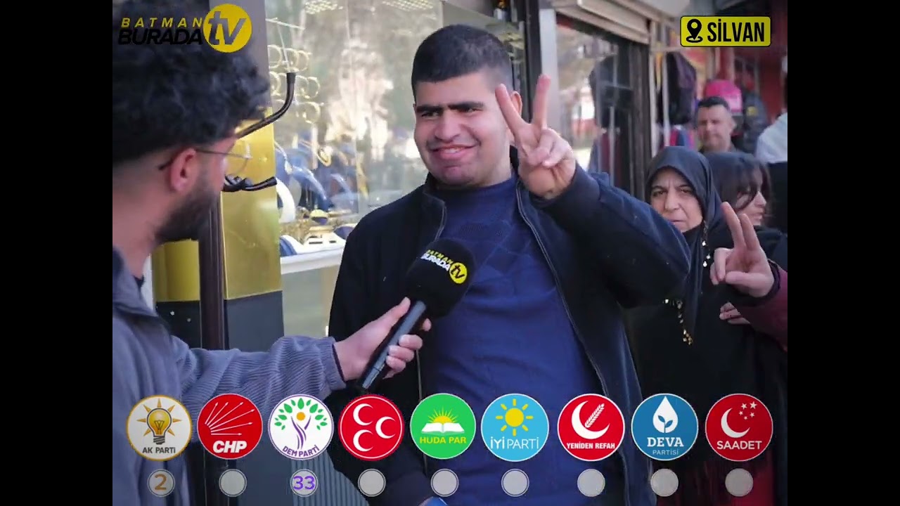 Diyarbakır ilçesi Silvan’da sayaçlı seçim anketi #silvan #farqin #seçimanketi #batmanburada #batman