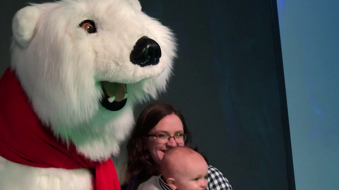 Sam Meets the Coca-cola Bear at Disney Springs