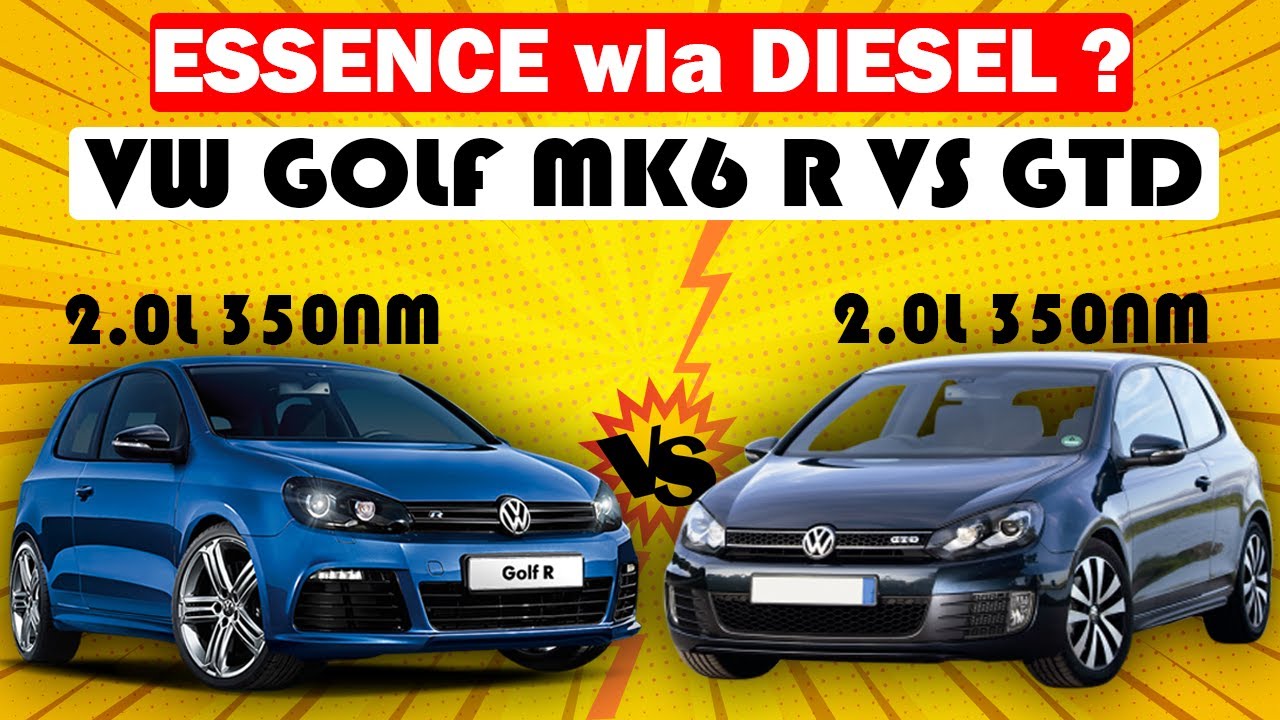 VW GOLF 6 R vs GTD II شكون لي حسن المازوط ولا ليصانص ؟؟