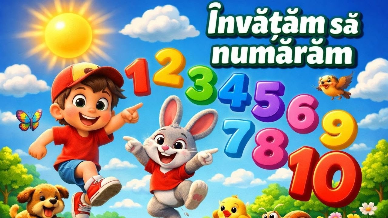 🌞 Învățăm să numărăm 🐱🎵 | Numerele 1-10 🐶🎈 |  Cântec de numărat pentru copii 🌈⭐TraLaPici