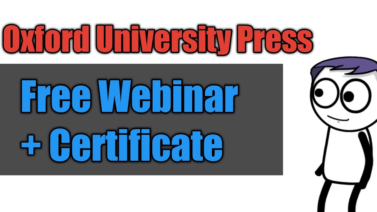 Free Webinar + Certificate @ Oxford University Press