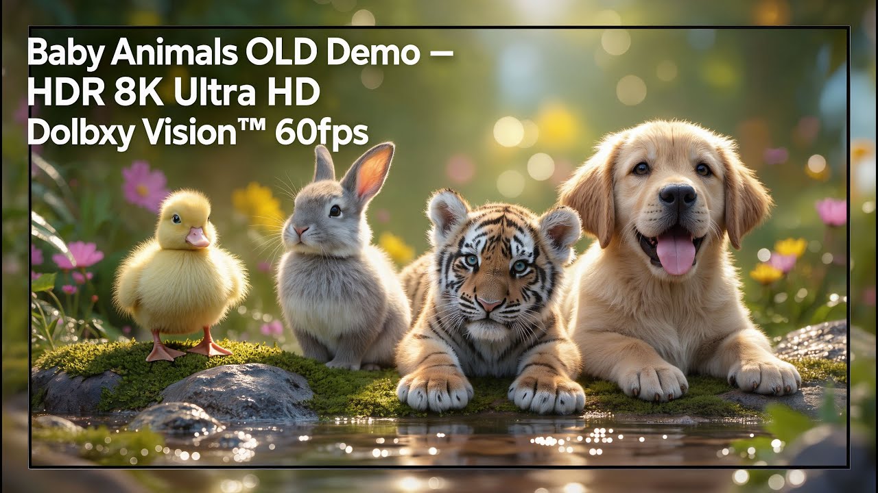 Baby Animals OLED Demo - HDR 8K Ultra HD Dolby Vision™ 60fps