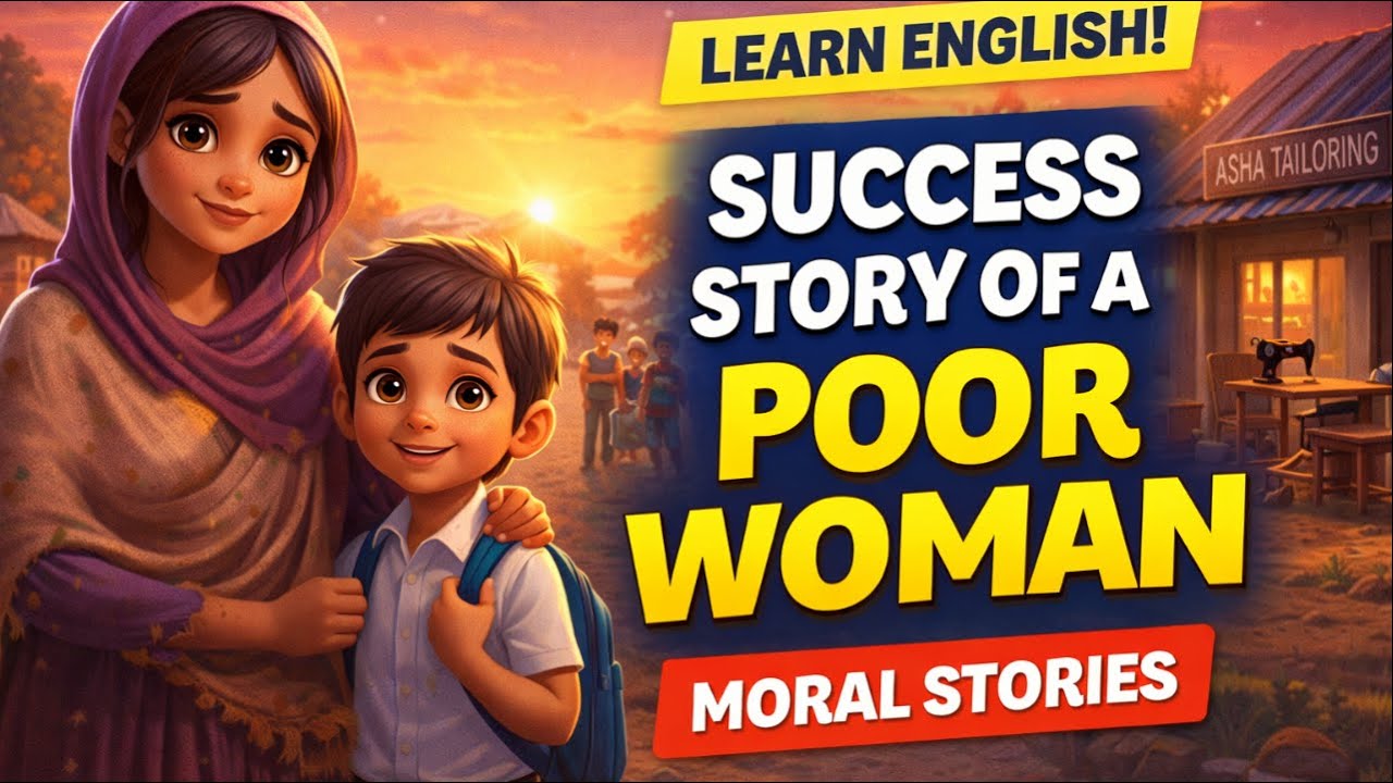 Success Story of A Poor Women | learn English | Moral Stories | Cartoon | English Story | Motivation