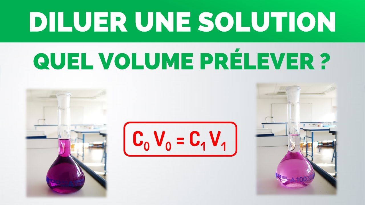 Quel volume de solution mère prélever ? Cours 2nd | Physique-Chimie (lycée)
