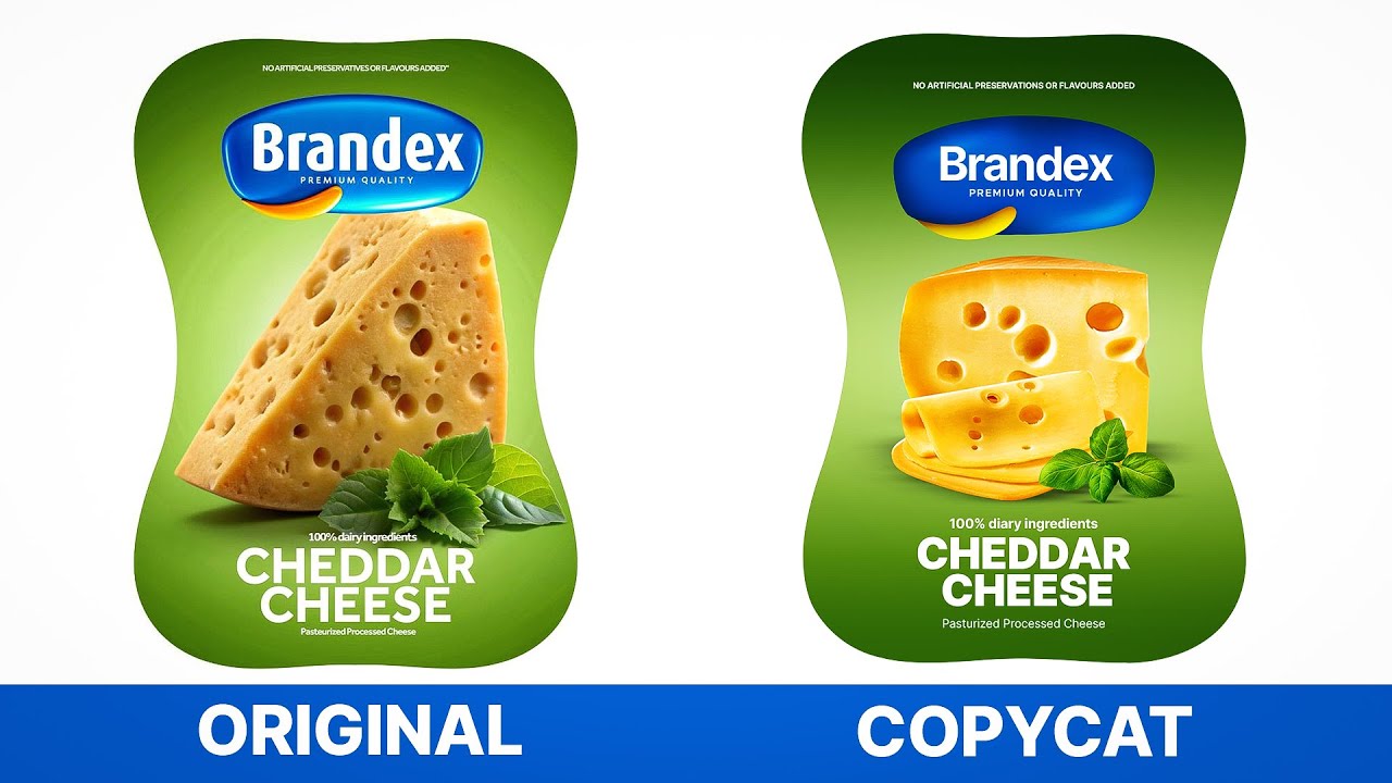 Cheese Label Design ORIGINAL and COPYCAT  | Photoshop