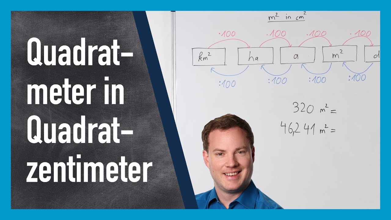 Quadratmeter in Quadratzentimeter umrechnen