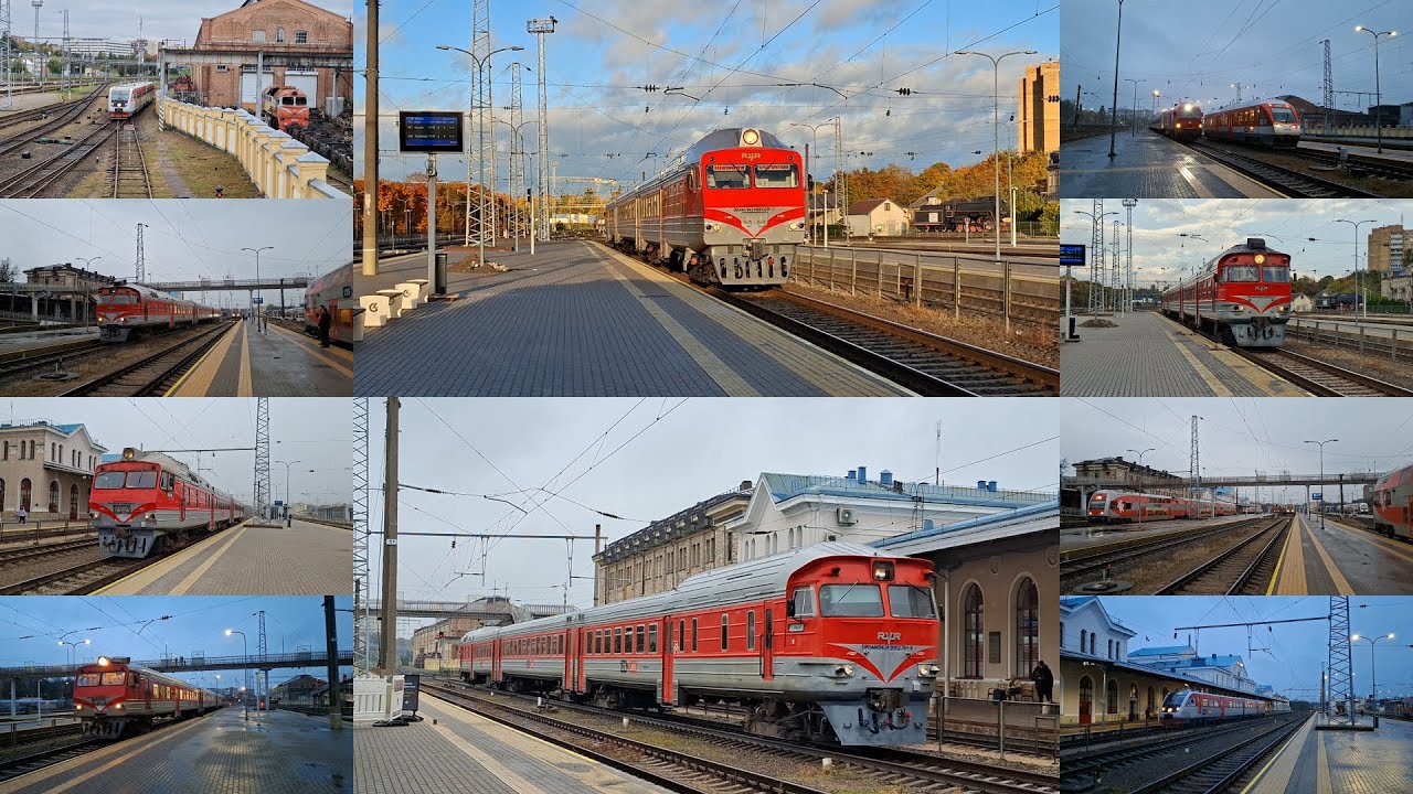 Passenger trains in Vilnius railway station (2025)