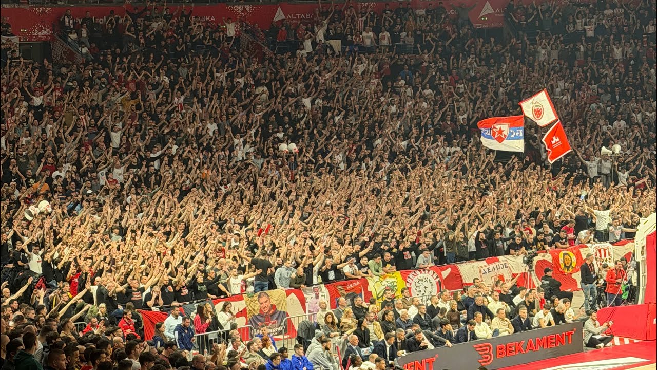 Navijanje Delija na utakmici: Crvena zvezda - Hapoel (03.02.2026.)
