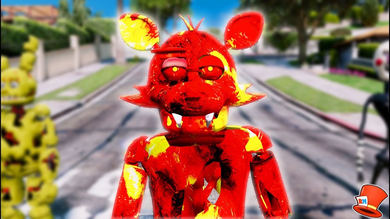 BRAND NEW LAVA FOXY ANIMATRONIC! (GTA 5 Mods FNAF RedHatter)
