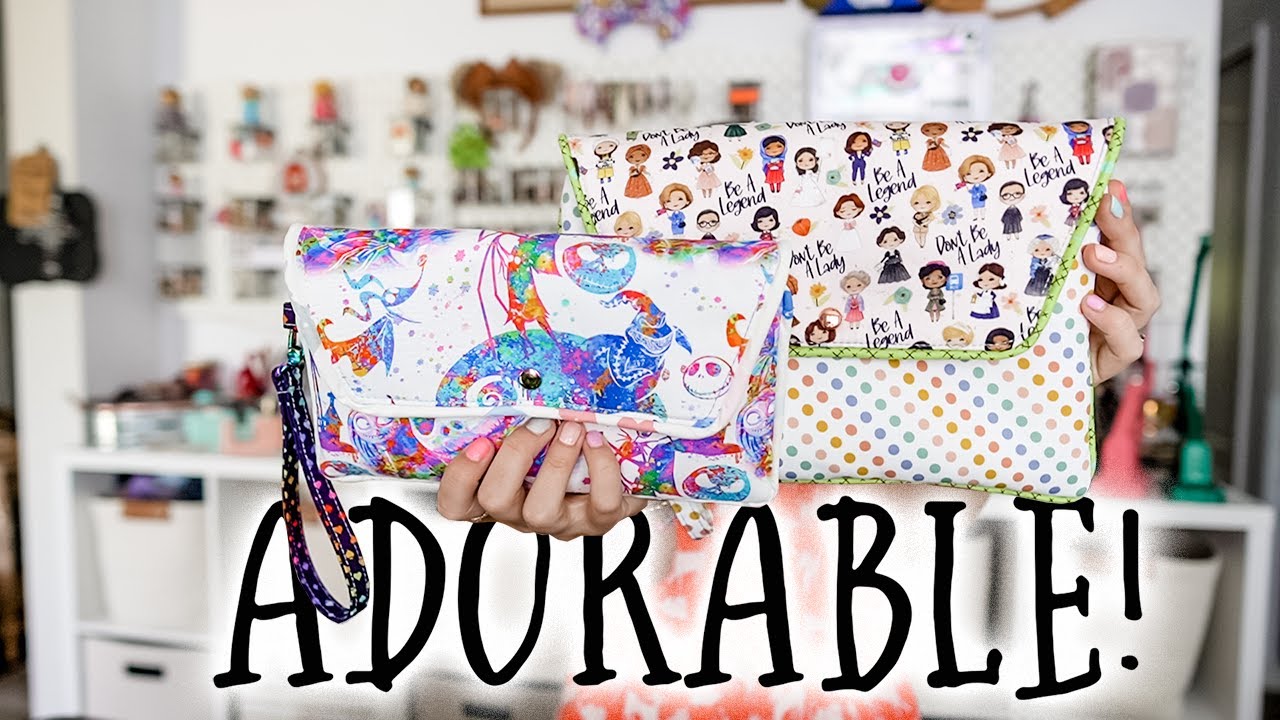 The Sweetest Beginner Friendly Envelope Clutch / Wristlet From Noodlehead Patterns! Including Piping
