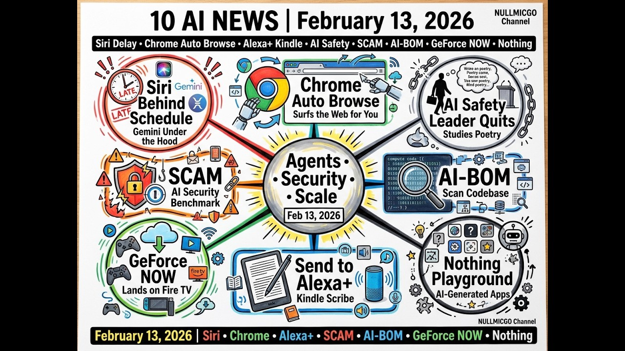 AI News Feb 13, 2026 |Siri Delayed Again, Chrome AI Surfs the Web, Alexa+ on Kindle