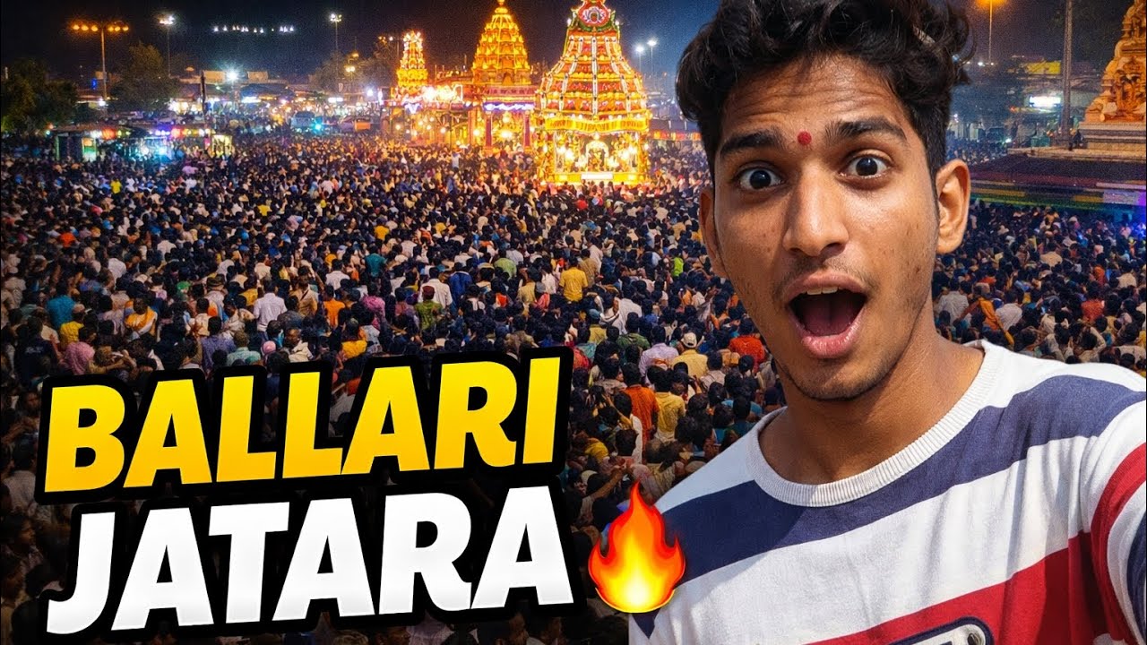 My first doing video ballari jatara of shree malesvara temple the crowd 😮 