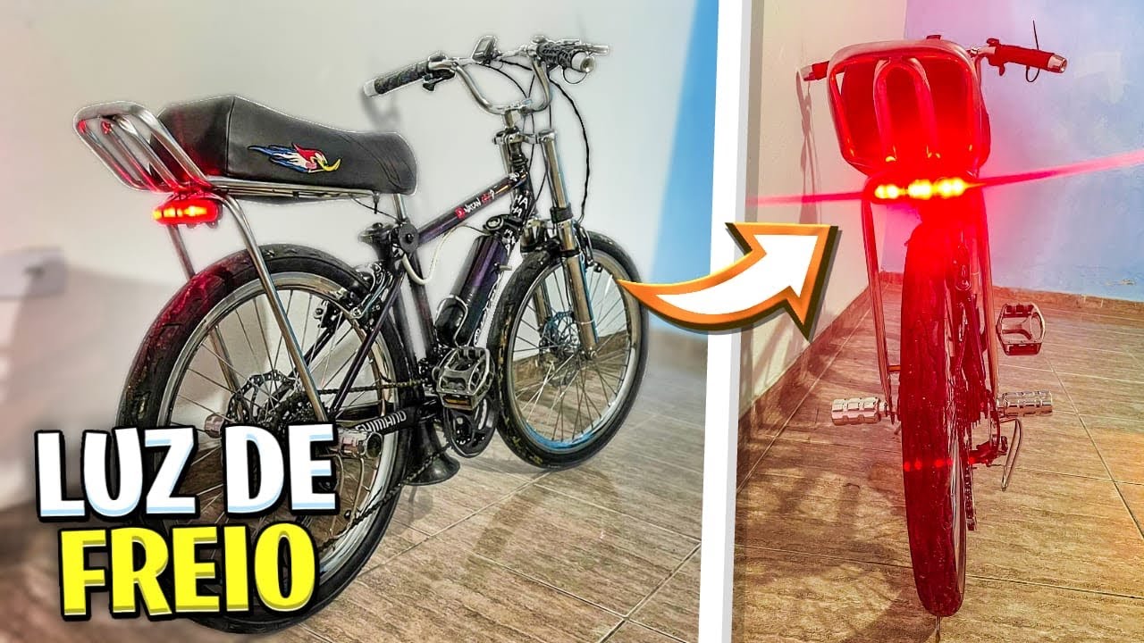 COLOQUEI LUZ DE FREIO NA BIKE