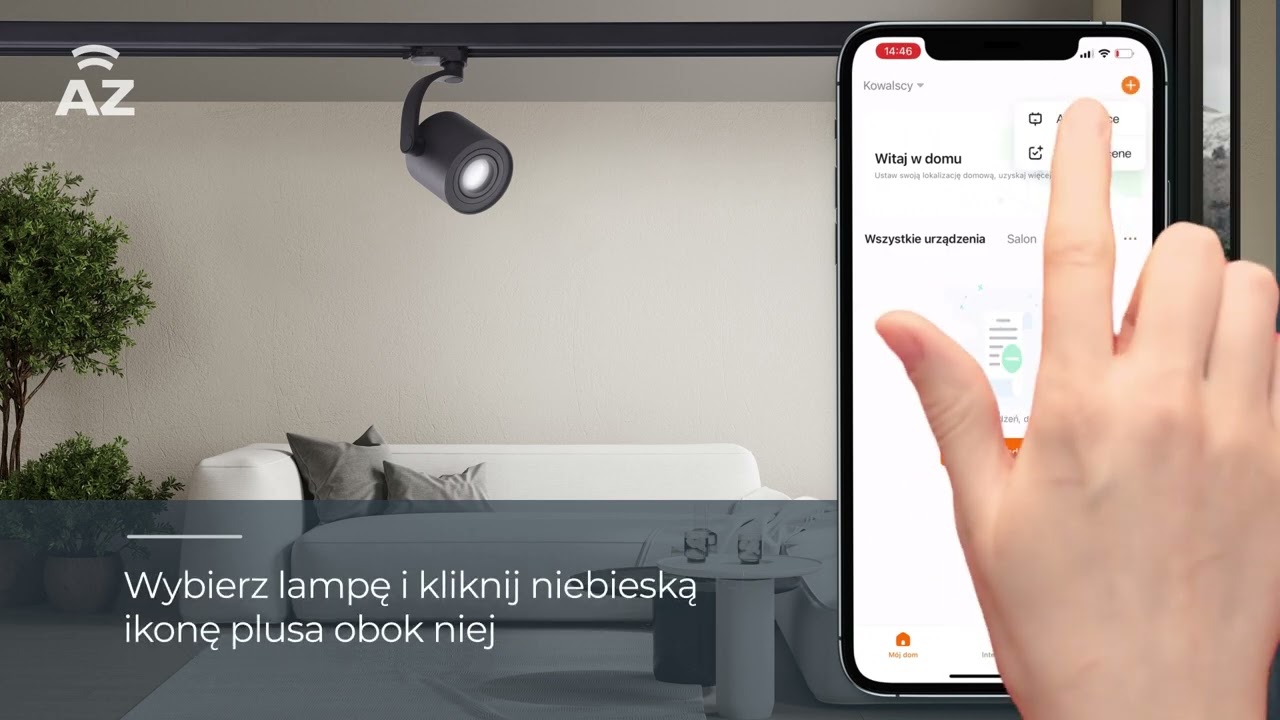 Dodawanie lampy sterowanej Bluetooth do szynoprzewodu