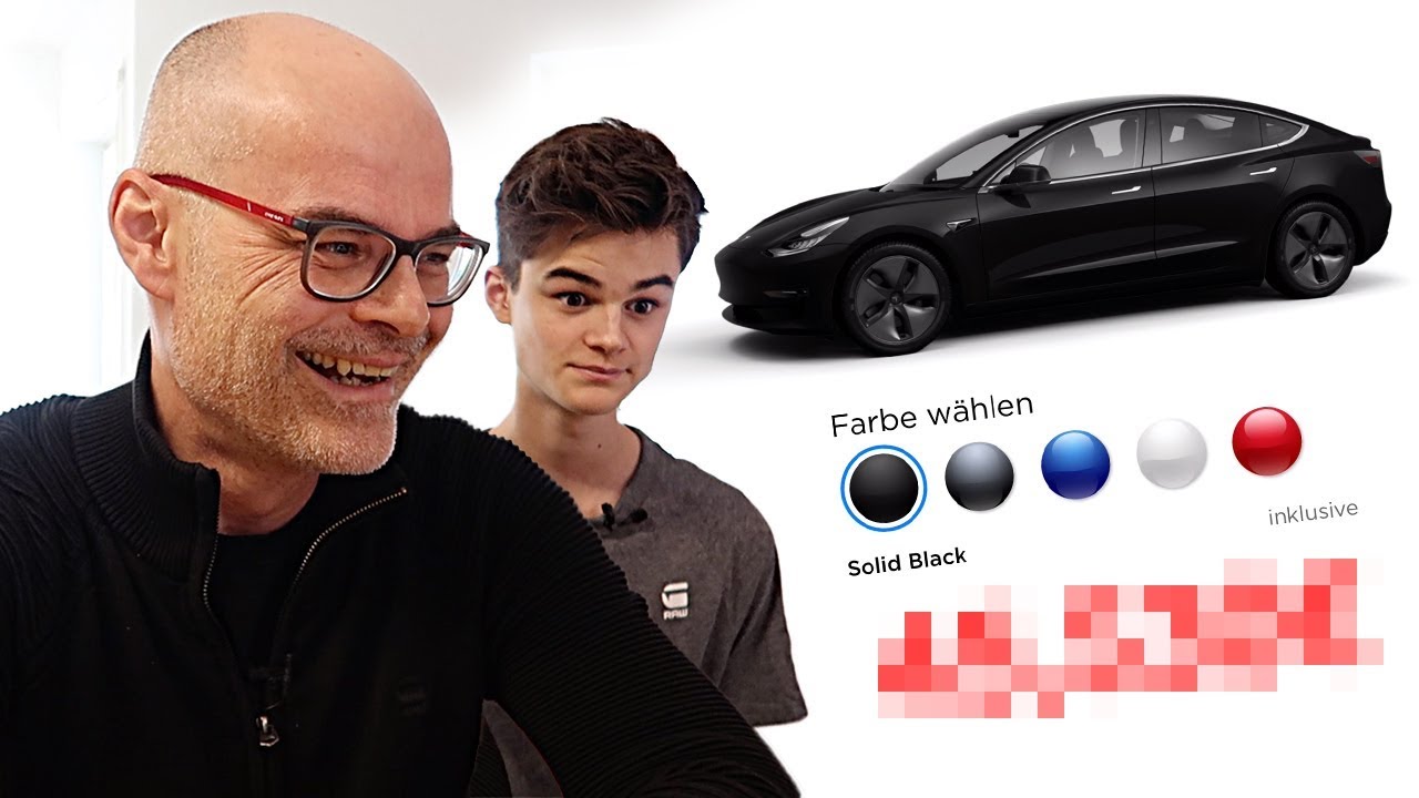 Wir konfigurieren unser Tesla Model 3 (mit Oskar) | dieserdad