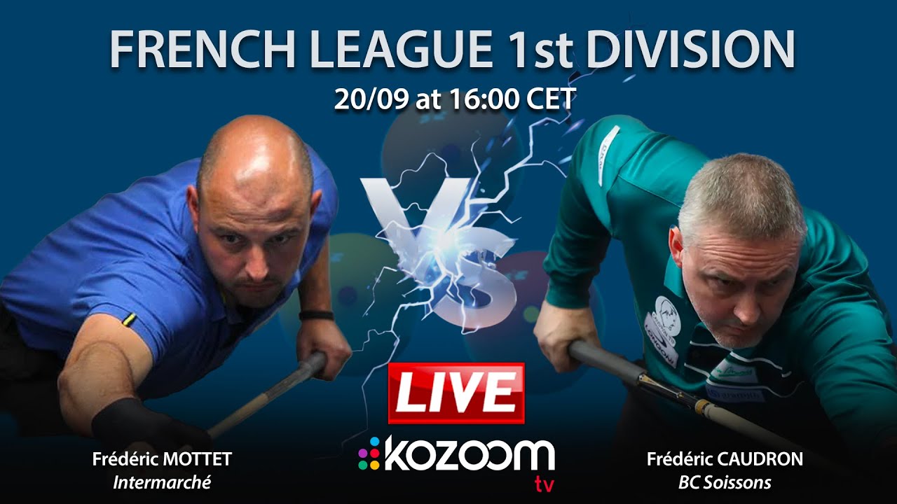 3-CUSHION French League 2024-2025 - INTERMARCHÉ Frédéric MOTTET vs SOISSONS Frédéric CAUDRON