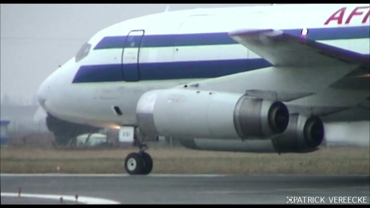 Douglas DC-8 and Boeing 707 regulars at Ostend , 2003