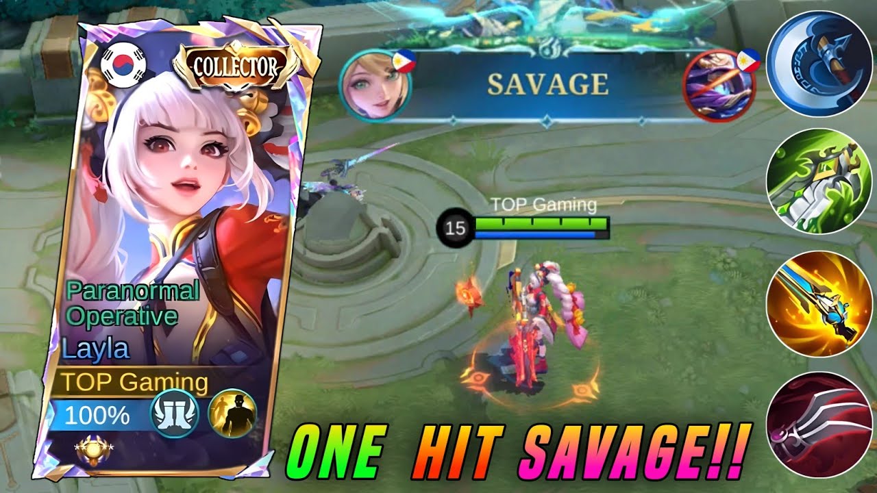 НОВАЯ СБОРКА LAYLA ONE HIT SAVAGE 2025 ГОДА!! - (сборка и эмблема с одним ударом!) | MLBB