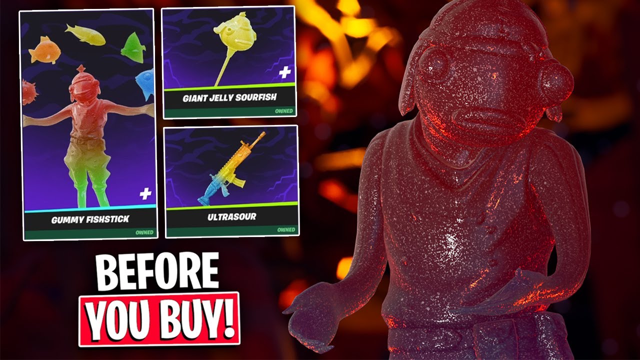 *NEW* GUMMY FISHSTICK Gameplay + Combos! Before You Buy (Fortnite Battle Royale)