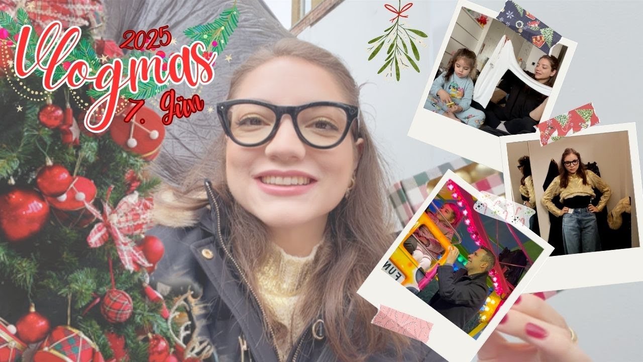 Vlogmas 7 🎄 Noel Pazarına Gidiyoruz | Lidya Atlı Karıncaya Bindi | Mini Alışveriş
