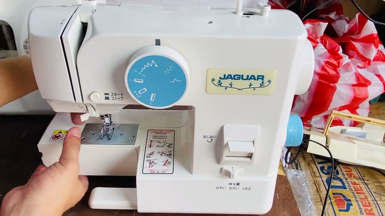 Jaguar sewing machine demo tutorial video on how to operate & put a thread by baslly sewing machine
