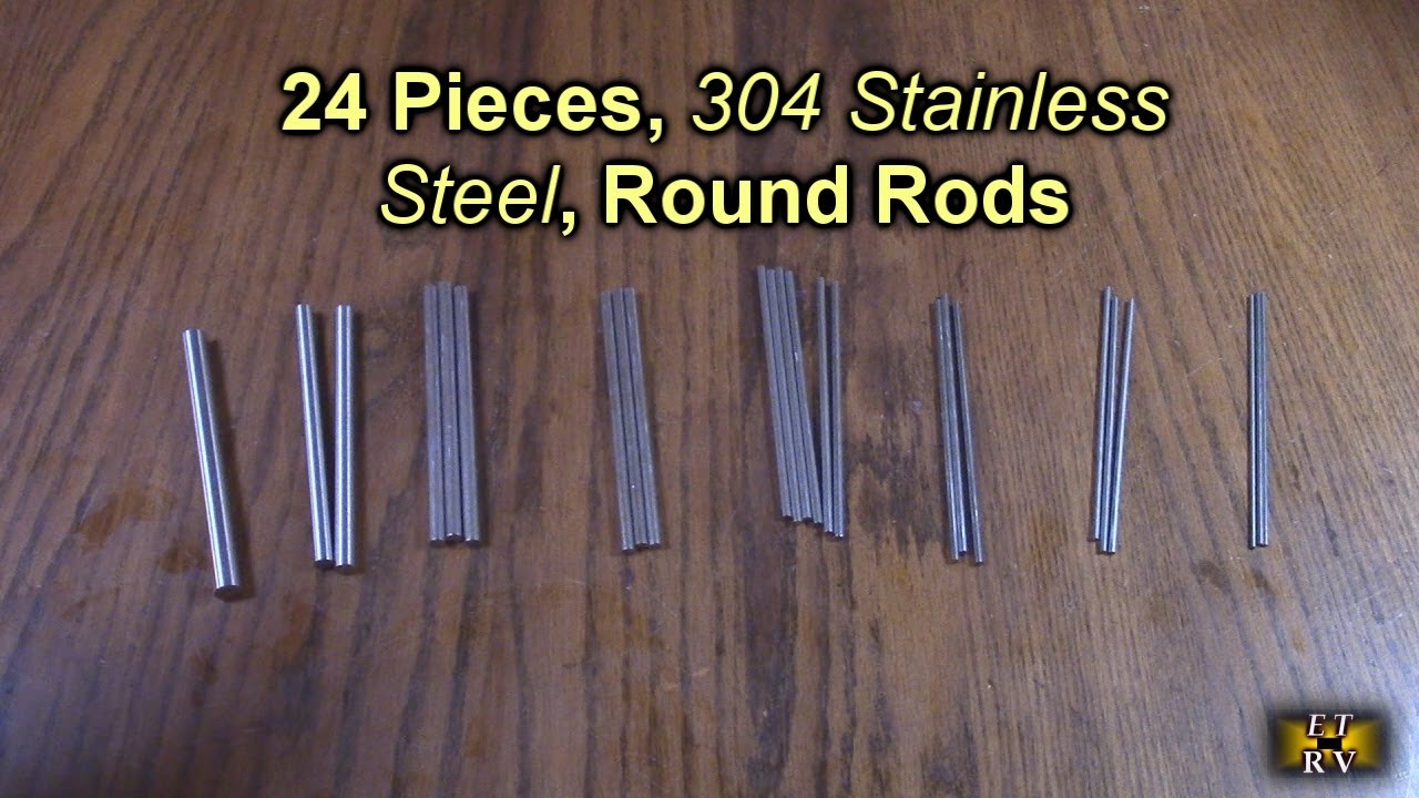 24 Pieces, 304 Stainless Steel, Round Rods - Assorted Diameter 1.5-8 mm all 100 mm Long REVIEW