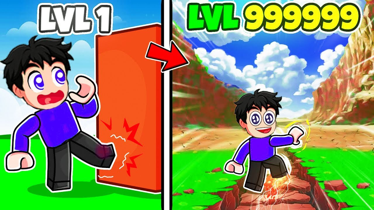 DESTROYING A DOOR WITH ONE KICK IN ROBLOX!!