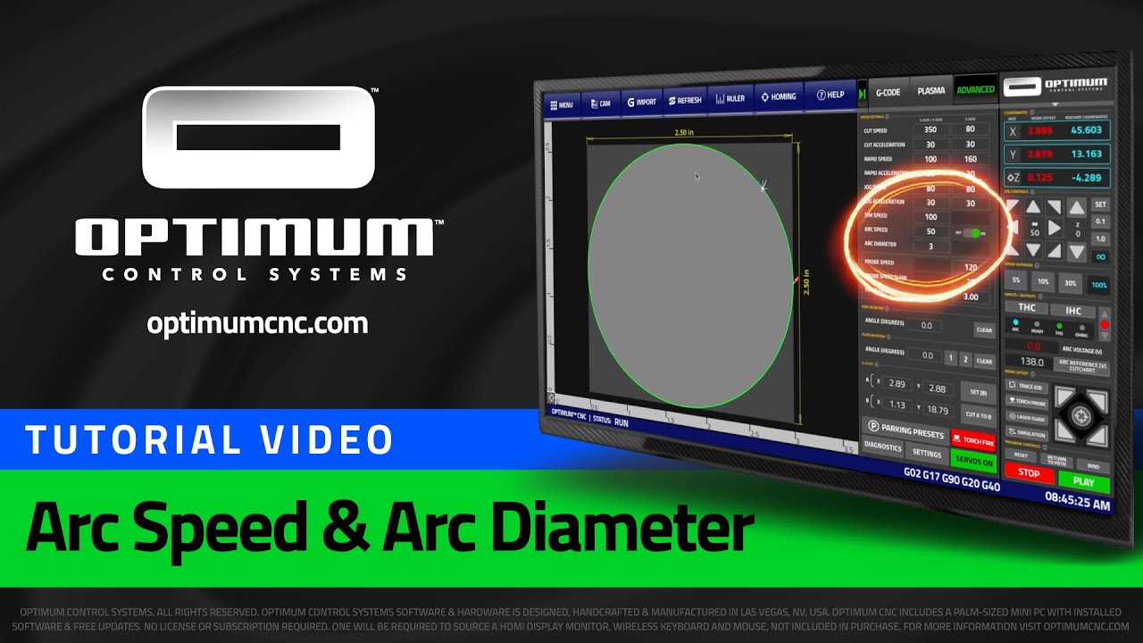 OptimumCNC: 25 Arc Speed
