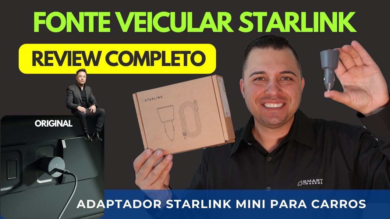 ADAPTADOR ORIGINAL STARLINK MINI PARA CARROS! Funciona Mesmo? Testes Reais + Dicas de fonte veicular