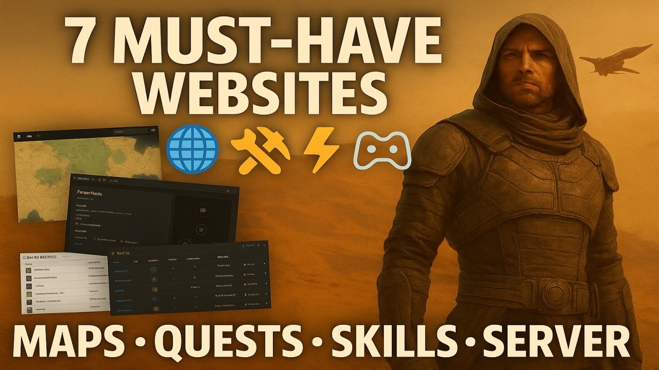7 Websites für Karten, Quests, Items, Skills, Crafting, Tipps und Server Status  | Dune: Awakening