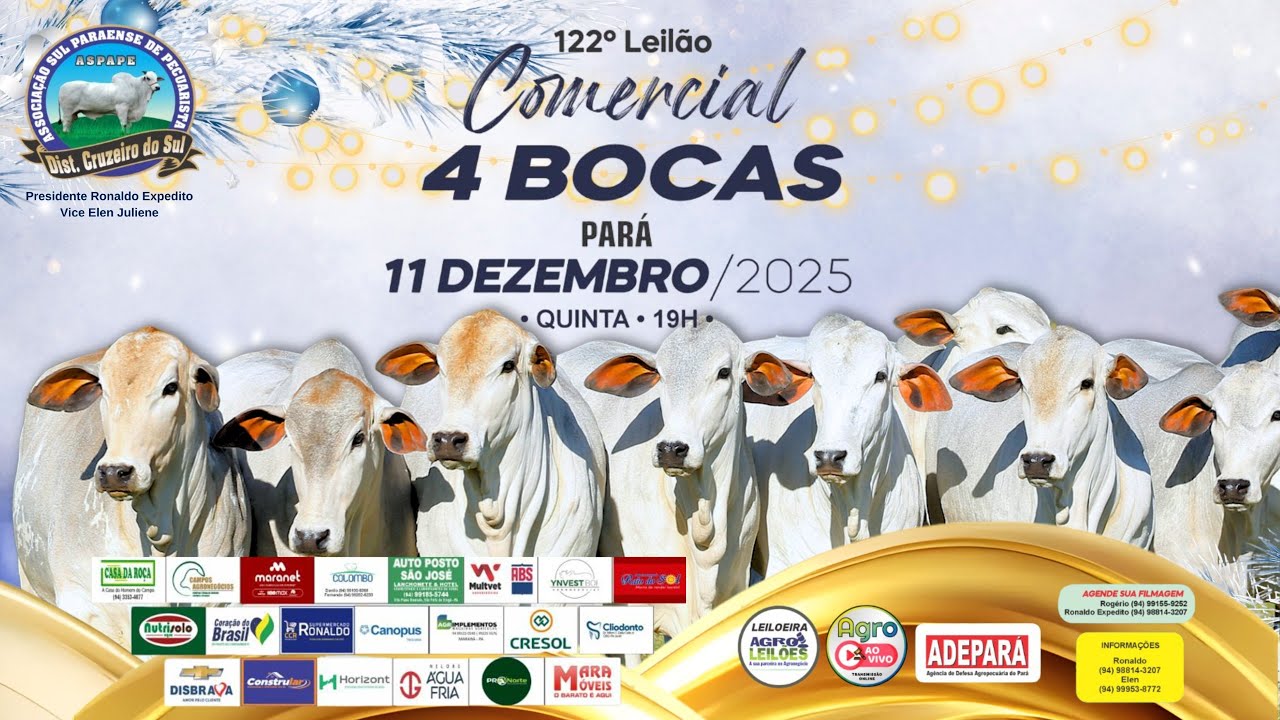 122º LEILÃO COMERCIAL - 4 BOCAS / PA
