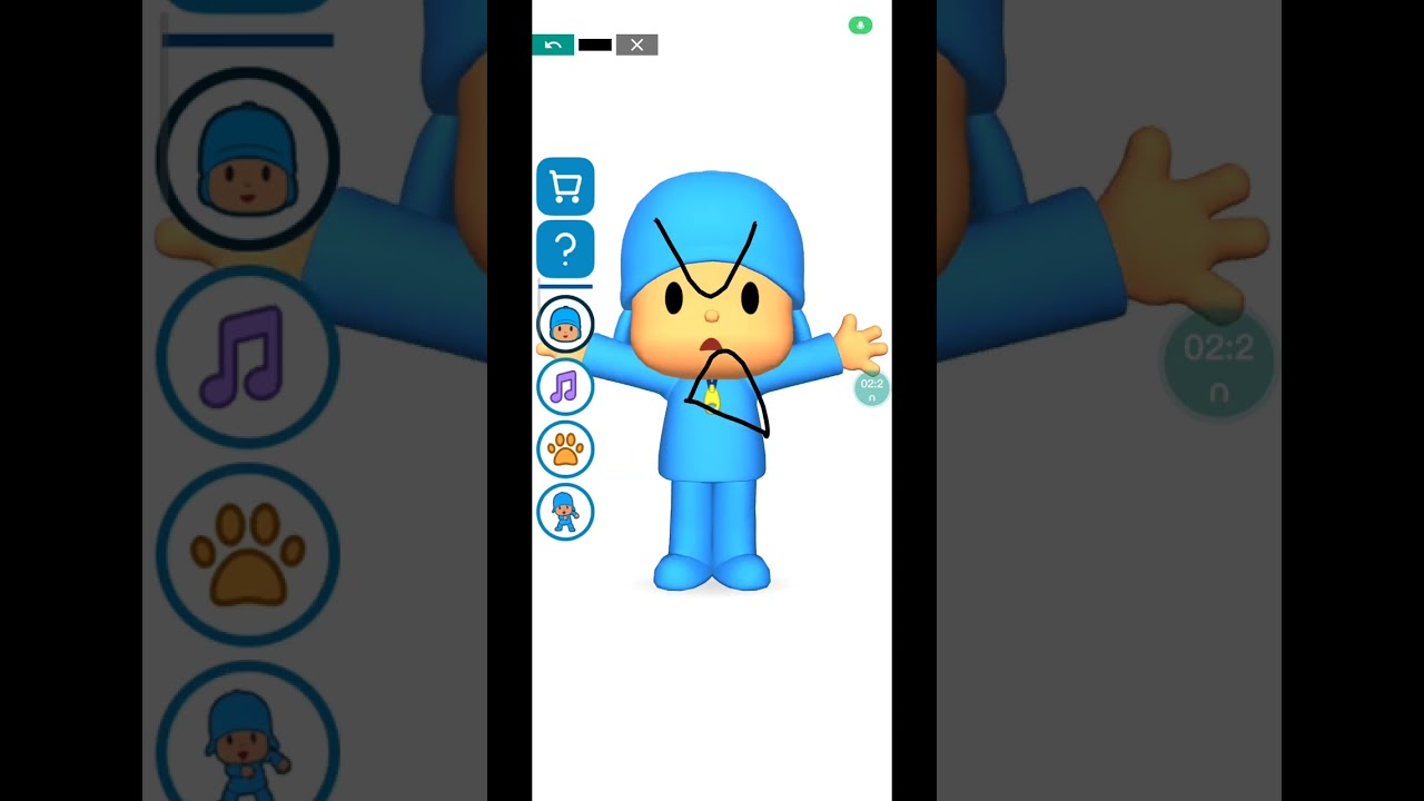 Pocoyo fez birra no shopping