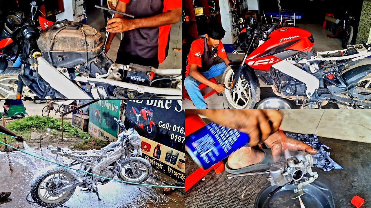 Bike Master service only 1850 Taka। বাইকের মাস্টার সার্ভিস করতে গেলাম।।  #bike #servicing #sparparts