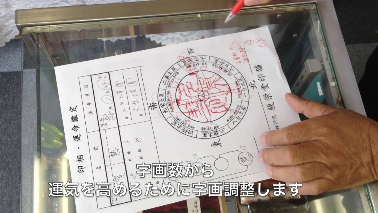 【親栄堂印舗】１、印相・運命鑑定書作成