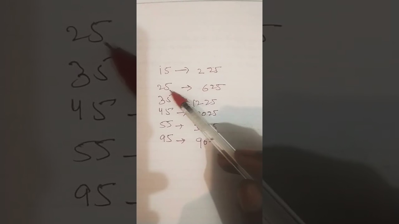square with unit digit 5