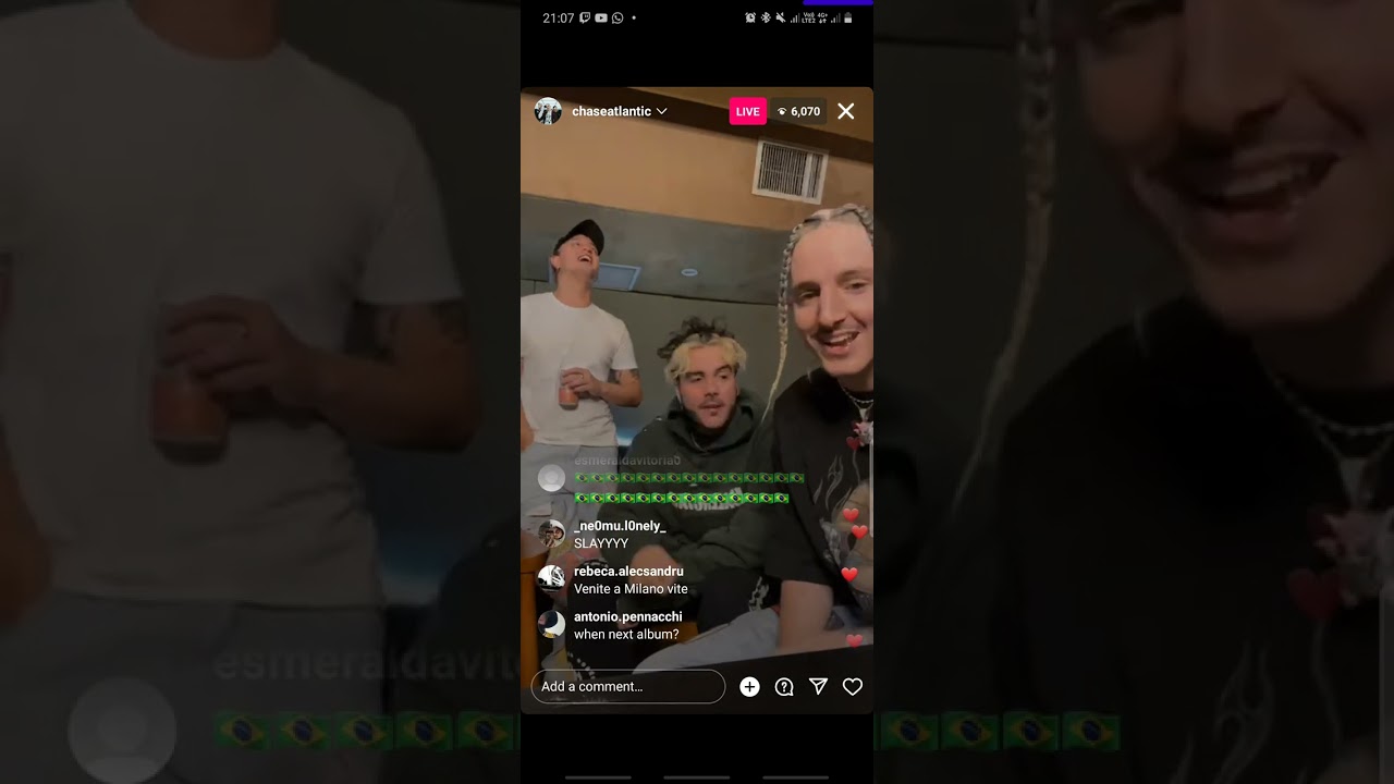 Chase Atlantic instagram live 24/09/23