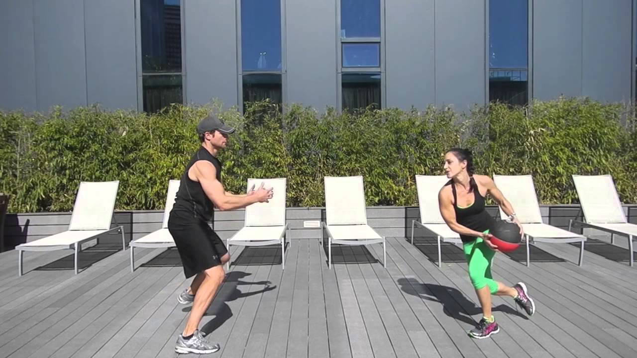 Medicine Ball Partner Workout || Strength & Cardio Drills || Maria Sollon Fitness || Groovy Sweat
